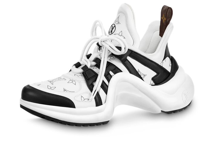 LOUIS VUITTON Archlight 1.0 Sneakers 'White Black With Hollow Monogram' Women's