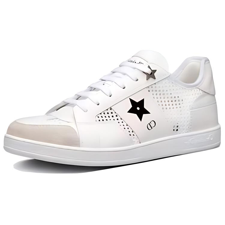 DIOR Star Platform Shoes Low Top Skateboard Shoes Women's White