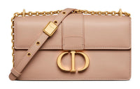 DIOR 30 Montaigne Smooth Calf Leather Shoulder Bag Crossbody Bag Women's Nude Pink