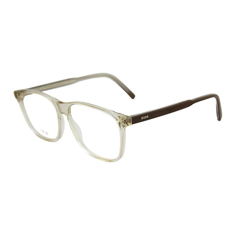 DIOR Plate Frame Square Eyeglass Frames Unisex Brown
