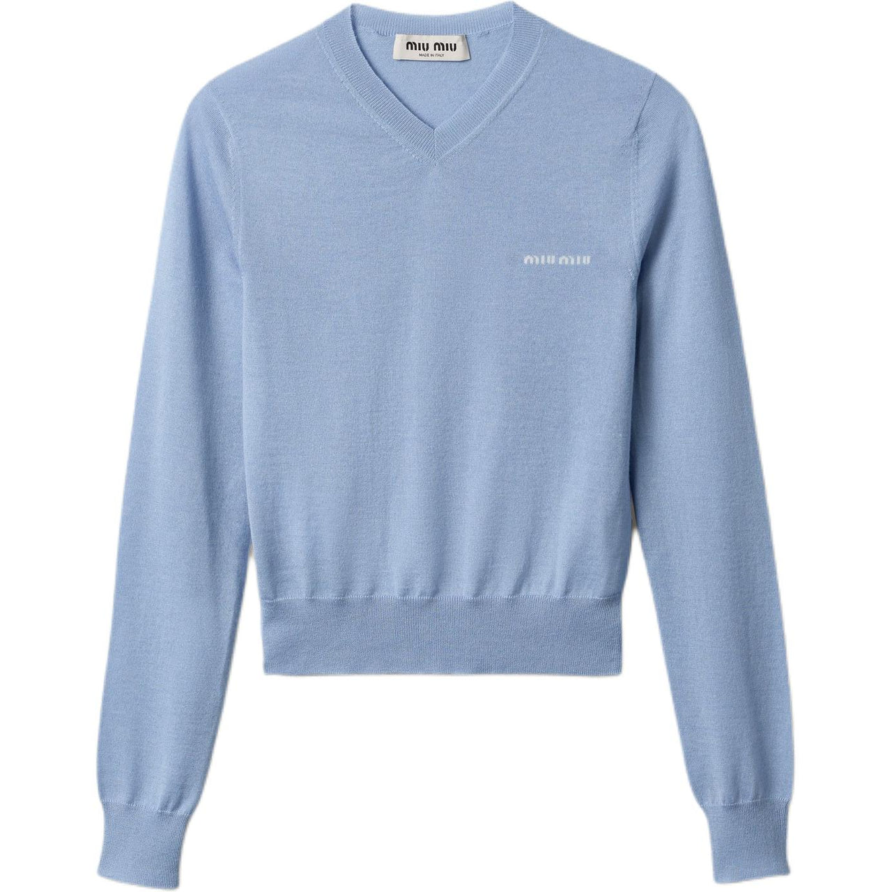 MIU MIU SS24 Cashmere Sweater Women's Sapphire Blue