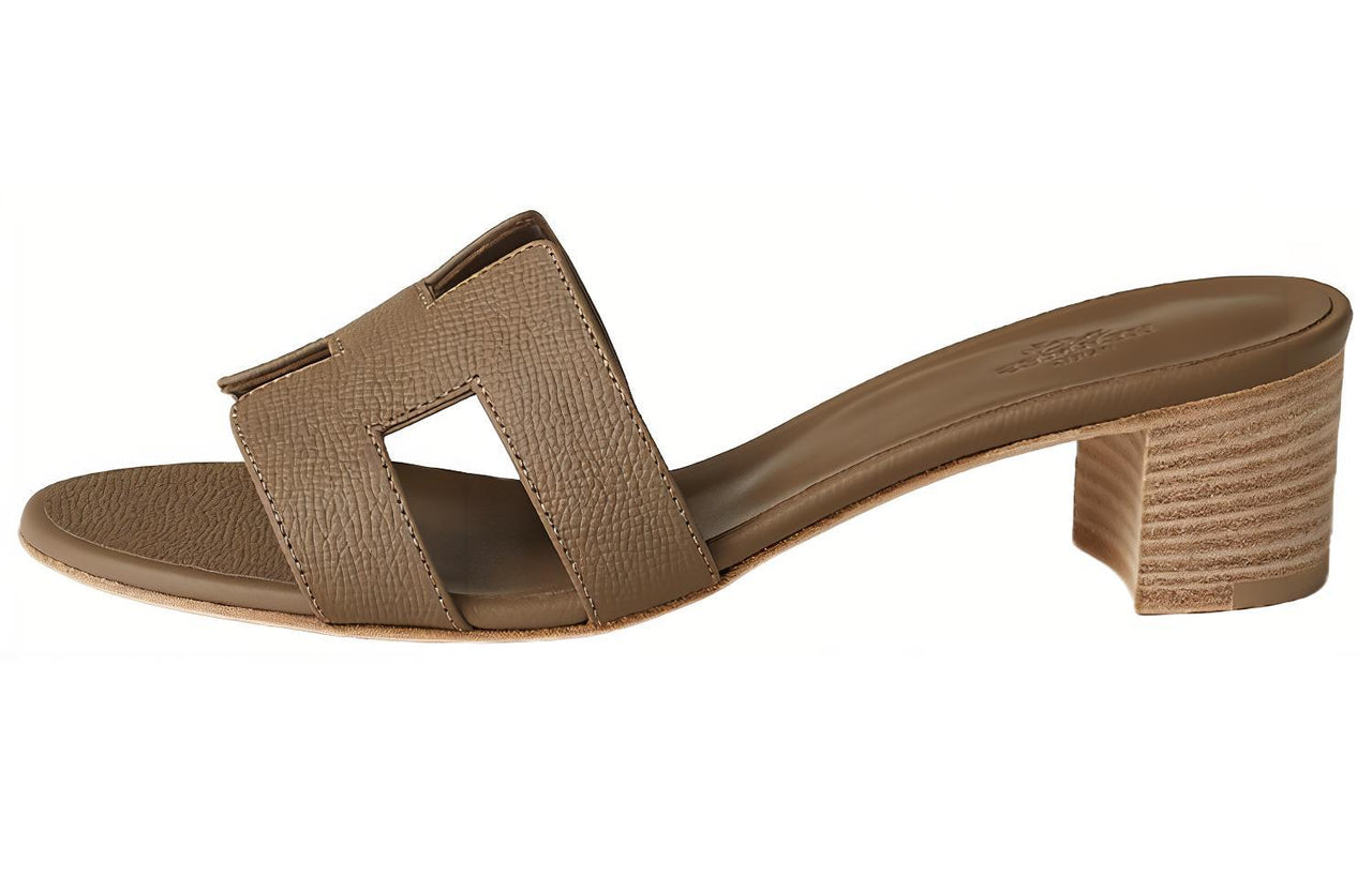 HERMES Oasis Stylish Sandals Women's Tan