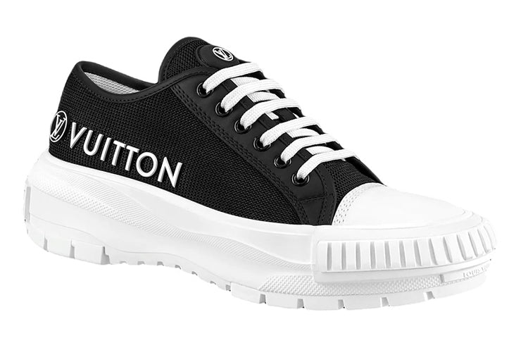 LOUIS VUITTON Squad Sneakers 'Black With Side Logo' Women's