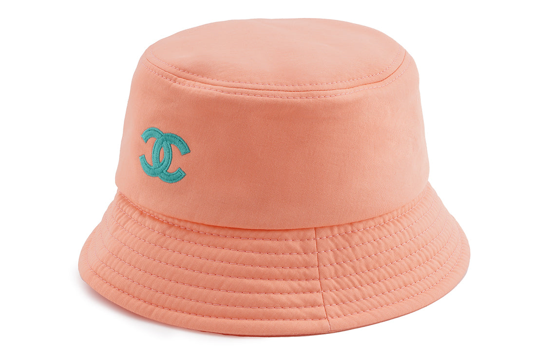 CHANEL Cotton Bucket Hats Unisex Orange