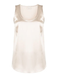 Brunello Cucinelli Sleeveless Silk-Satin Top