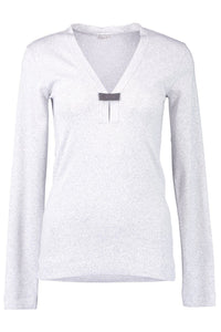 Brunello Cucinelli V-Neck Stretch-Cotton T-Shirt