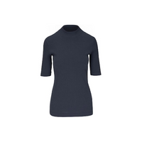 Brunello Cucinelli Ribbed-Knit Mock-Neck Top