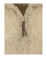 Brunello Cucinelli Zip-Up Knitted Hoodie