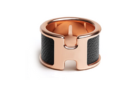 HERMES Metal Rings Unisex Rose Gold