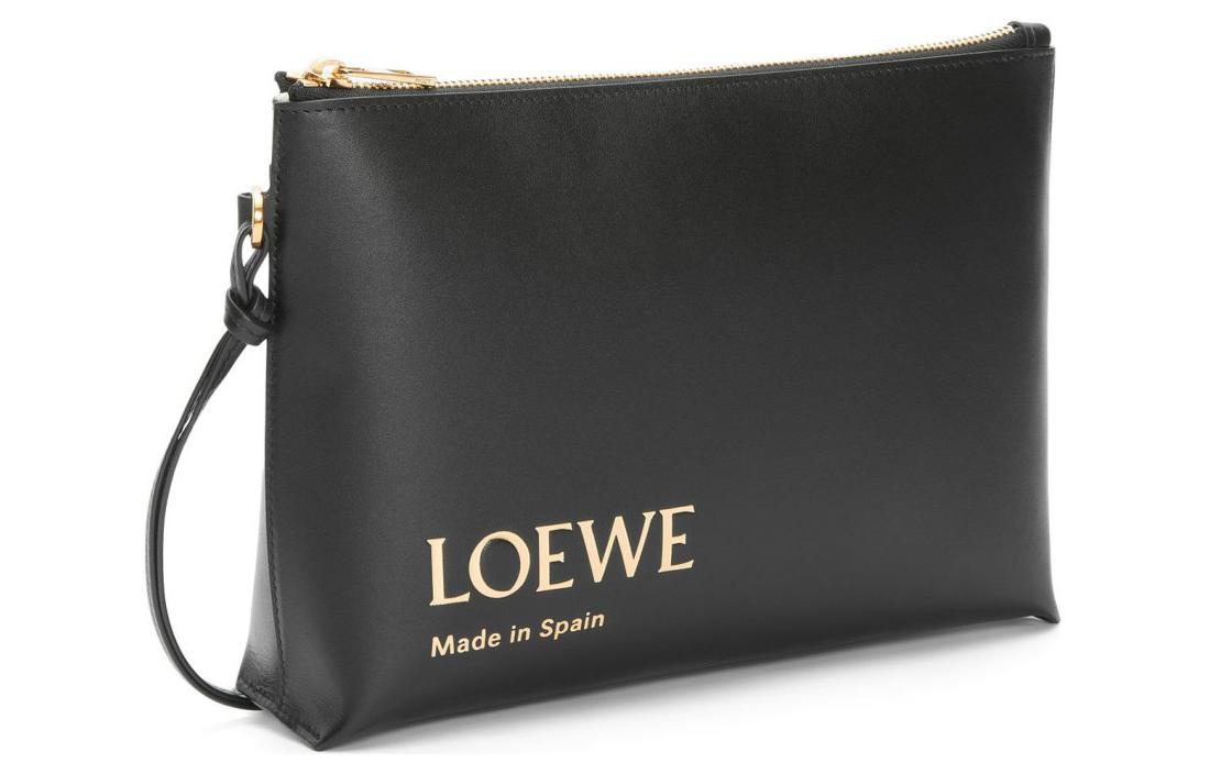 LOEWE Napa Calf Leather Clutch Women's Black