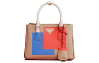 PRADA Galleria Killer Bag Leather Shoulder Bag Crossbody Bag Handbag Small Size Women's Desert Yellow/Orange