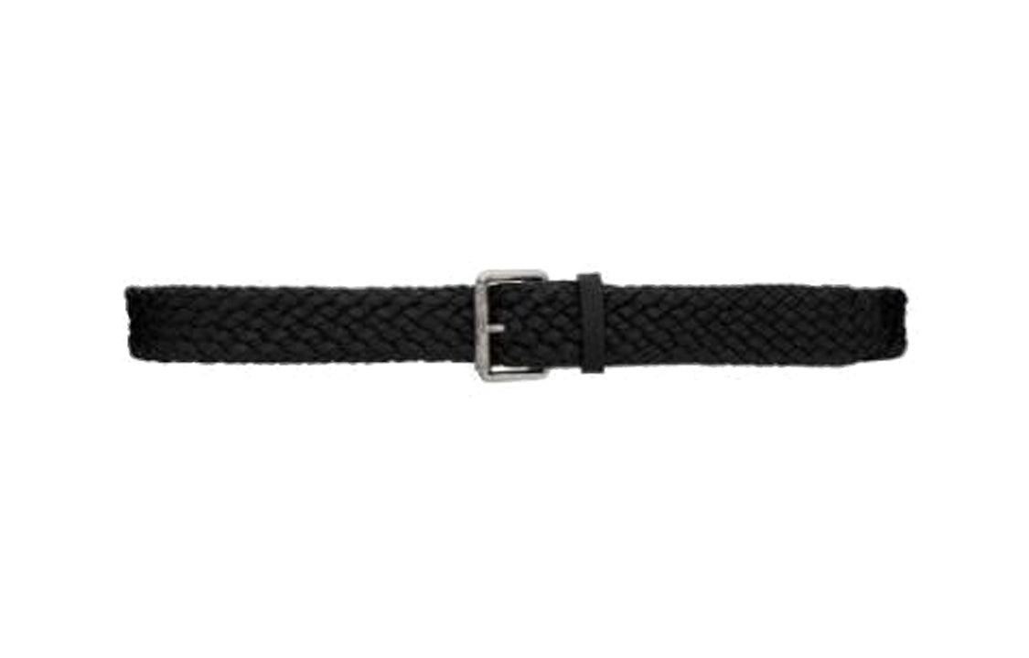 SAINT LAURENT Elegant Woven Belt Men's Black 4cm