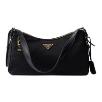 PRADA Recycled Nylon Handbag, Shoulder Bag Tubas Women's Black