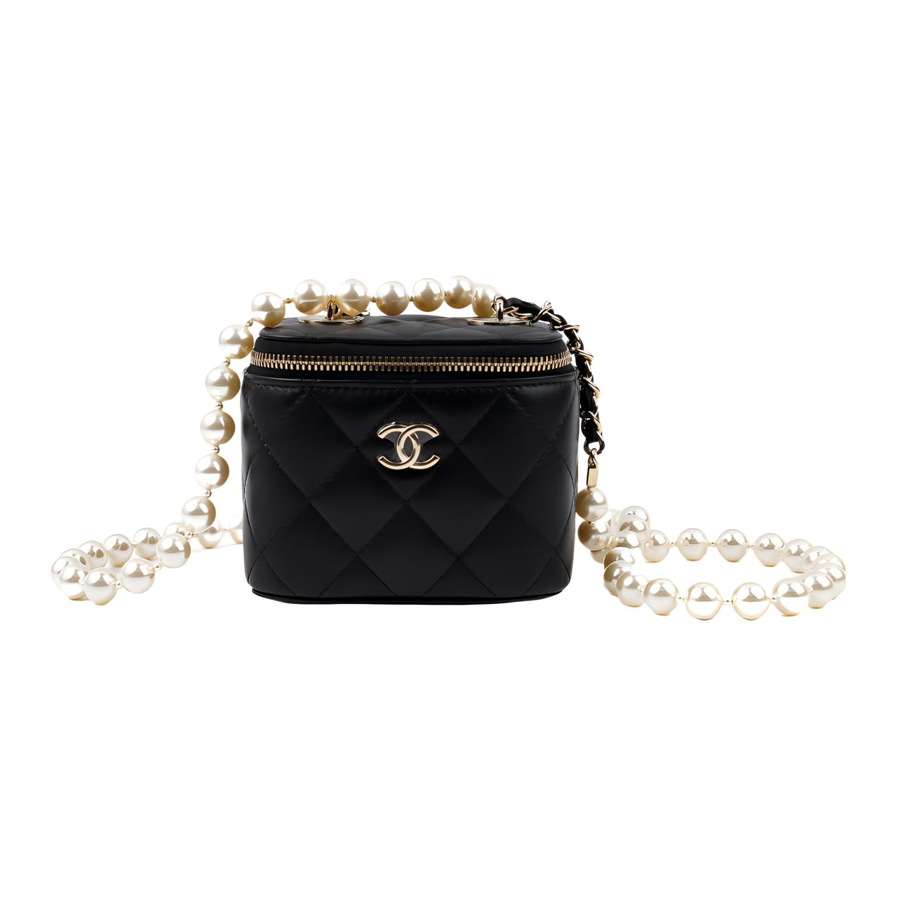 CHANEL Sheepskin Box Bag Shoulder Bag Crossbody Bag Regular Women's Black