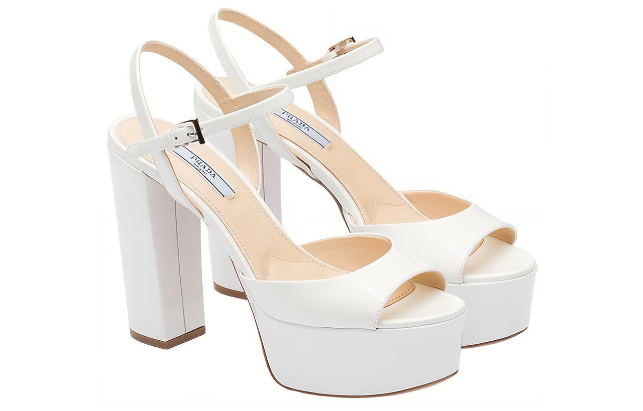 PRADA One-Strap Sandals 11.5cm Women's White