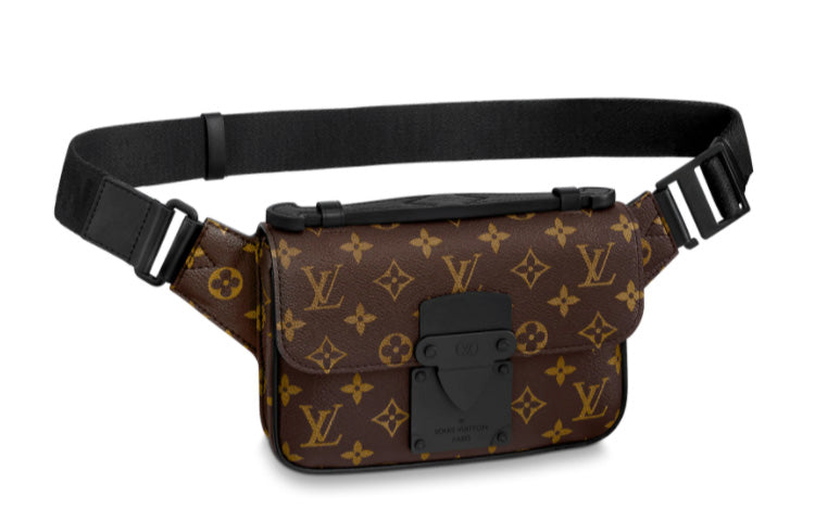 LOUIS VUITTON Coated Canvas With Leather Trim Shoulder Bags Sling Bag Fanny Pack Regular Men's Brown/Black