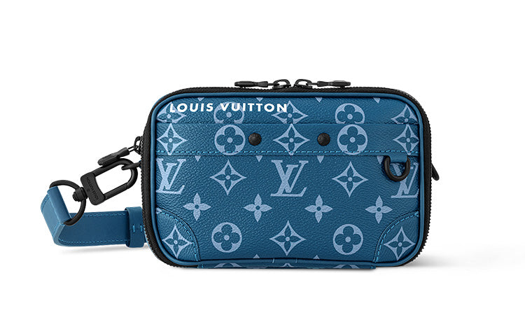 LOUIS VUITTON Alpha Monogram Canvas Canvas Bag Shoulder Bag Crossbody Bag Regular Men's Atlantic Blue