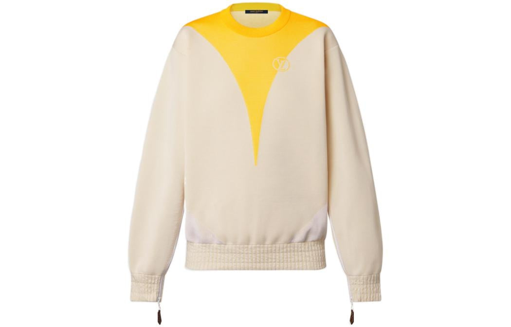 LOUIS VUITTON Open Sleeve Yellow Accent Sweater