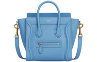 CELINE Luggage Drumhead Calfskin Smile Bag Shoulder Bag Crossbody Bag Handbag Extra Mini Women's Sky Blue