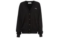 MIU MIU Fine knit Logo patch Cardigan