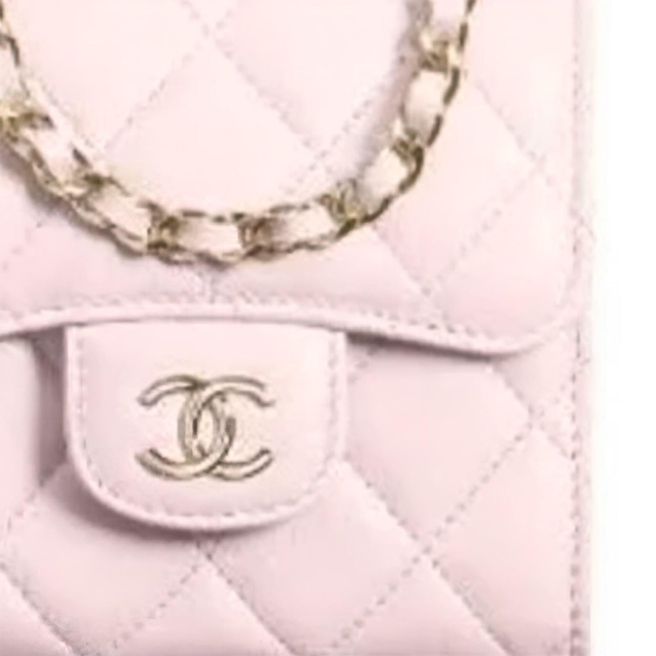 CHANEL Lambskin Clutch Women's Pink