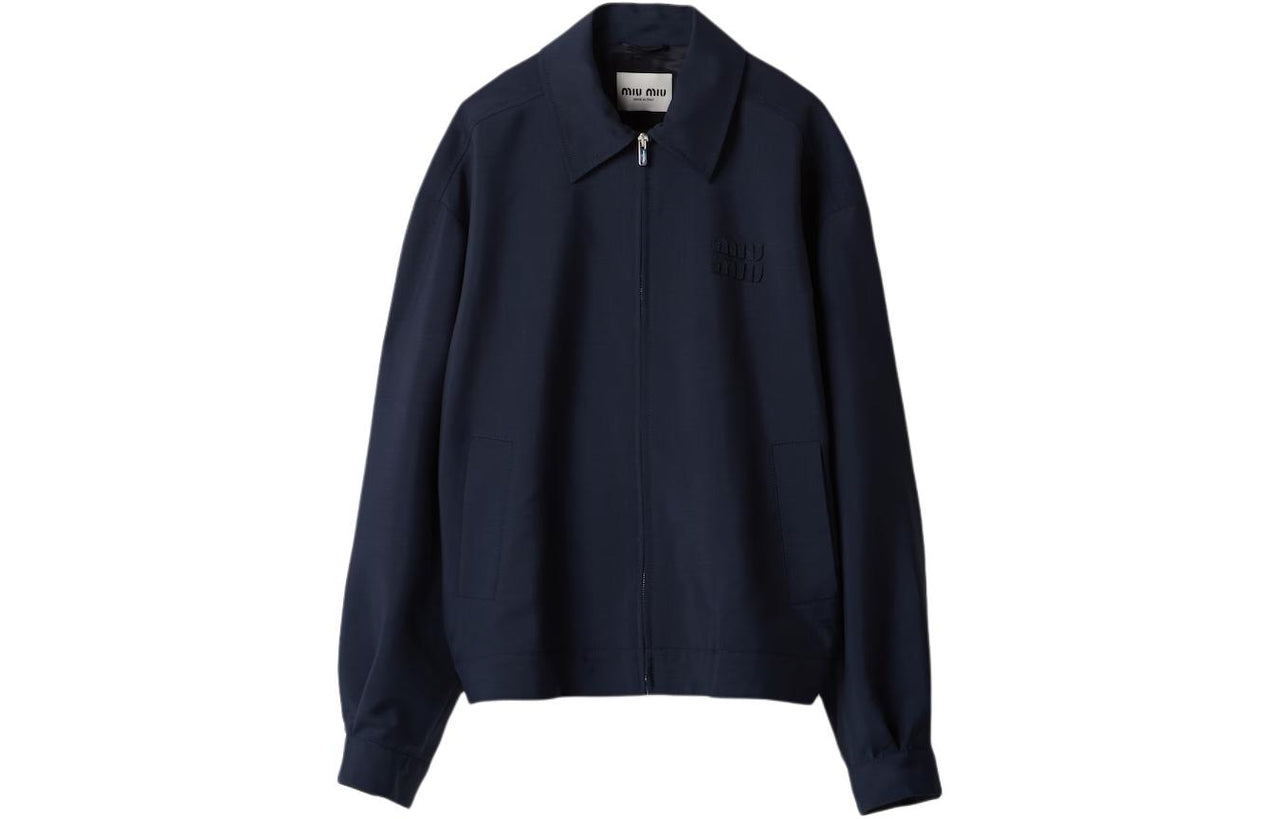 MIU MIU SS24 Jackets Coats Women's Marine Blue
