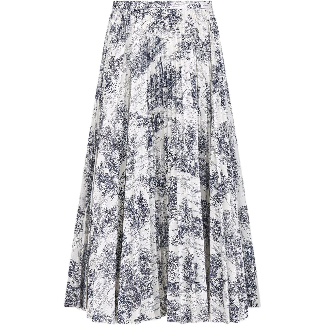 DIOR FW24 Casual Long Skirts Women's White Blue