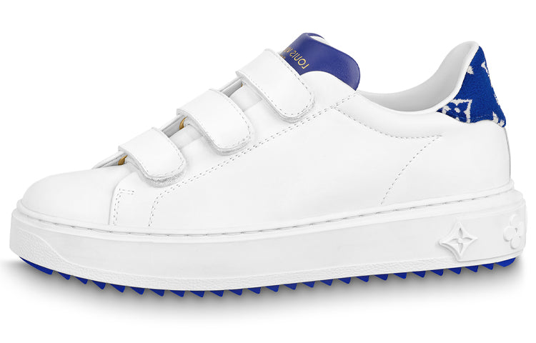 LOUIS VUITTON Time Out Sneakers 'White With Blue' Women's