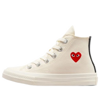 (PS) Converse x Comme des Garcons PLAY Single Heart Chuck Taylor All Star 70 Hi 'Milk' A08803C