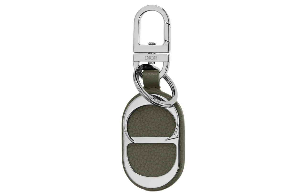 DIOR Leather Keychains Men's Olive