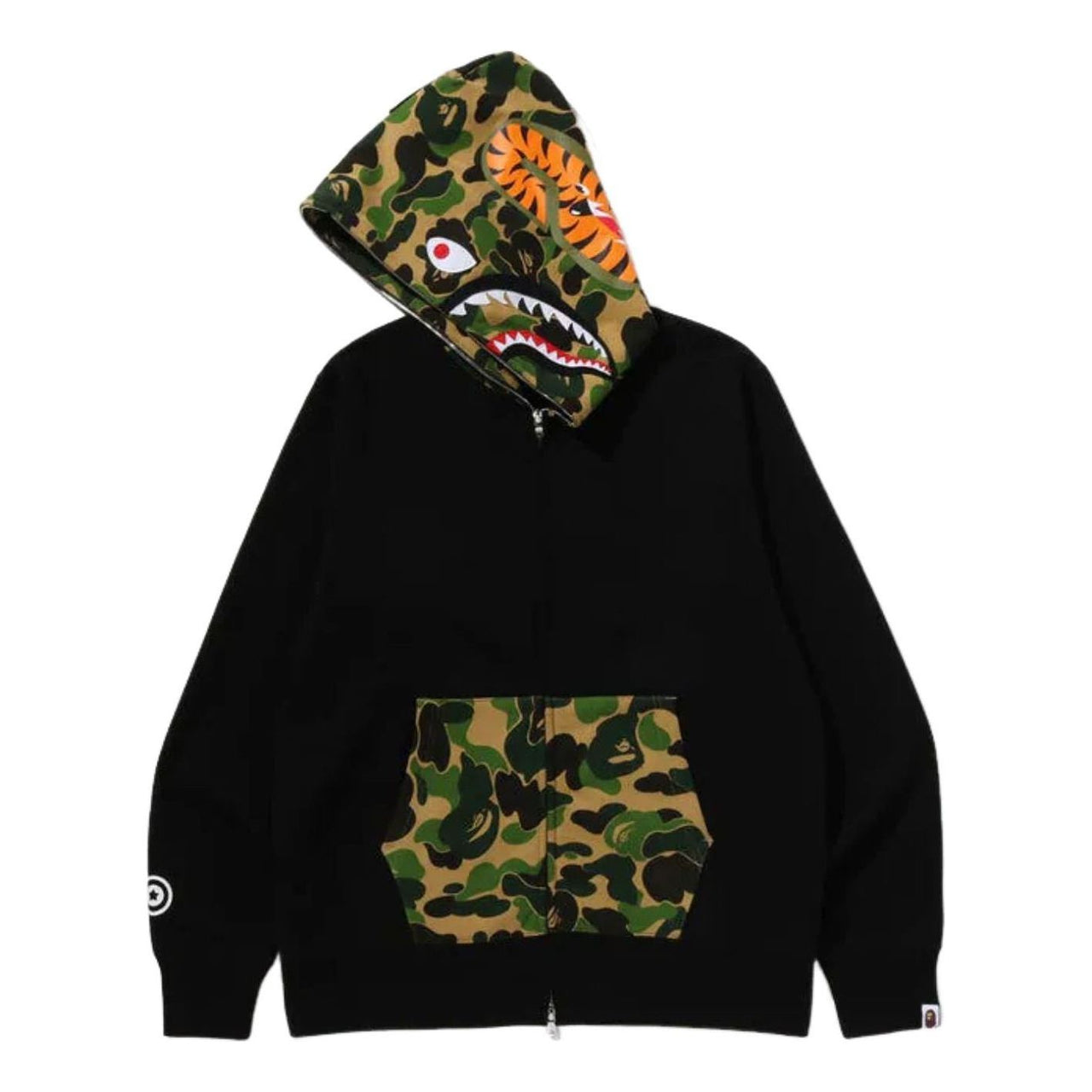 A Bathing Ape ABC Camo Shark Full Zip Hoodie 'Black' 1M30-115-301-BLK