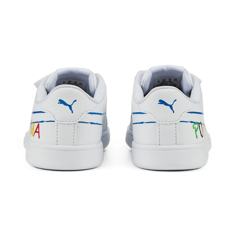 (GS) PUMA Smash V2 Home School 'White' 386200-02