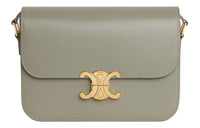 CELINE Triomphe Calfskin Portable Crossbody Bag Shoulder Bag Women's Clay Green