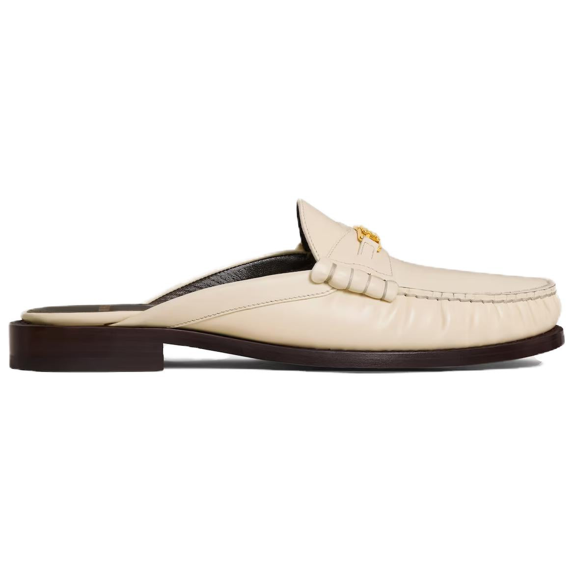 CELINE Abrasion Resistant Closed Toe Slippers Women's Ivory