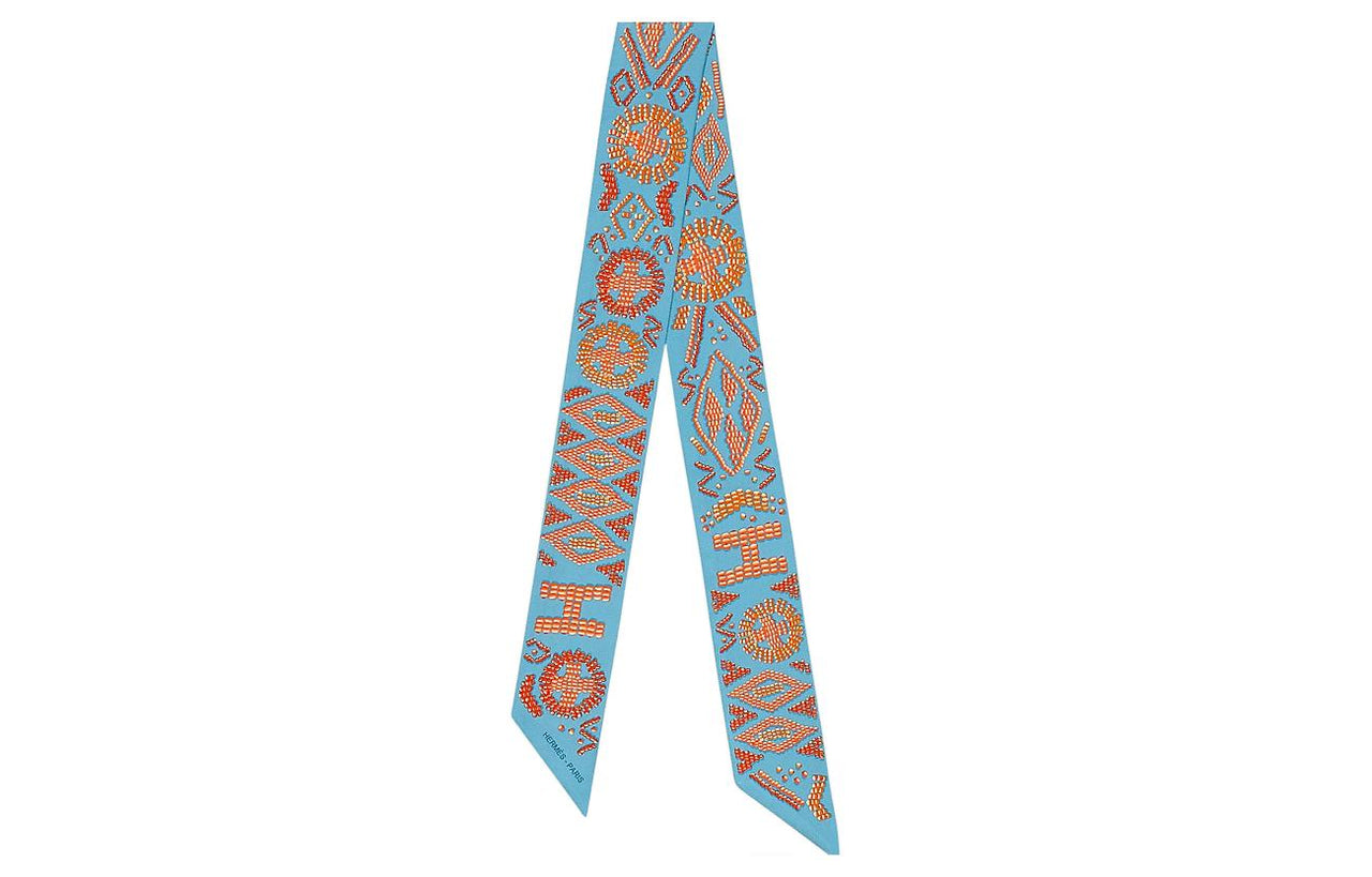 HERMES Silk Scarves Women's Blue