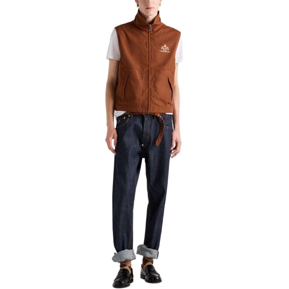 PRADA Logo print Zip up Vest