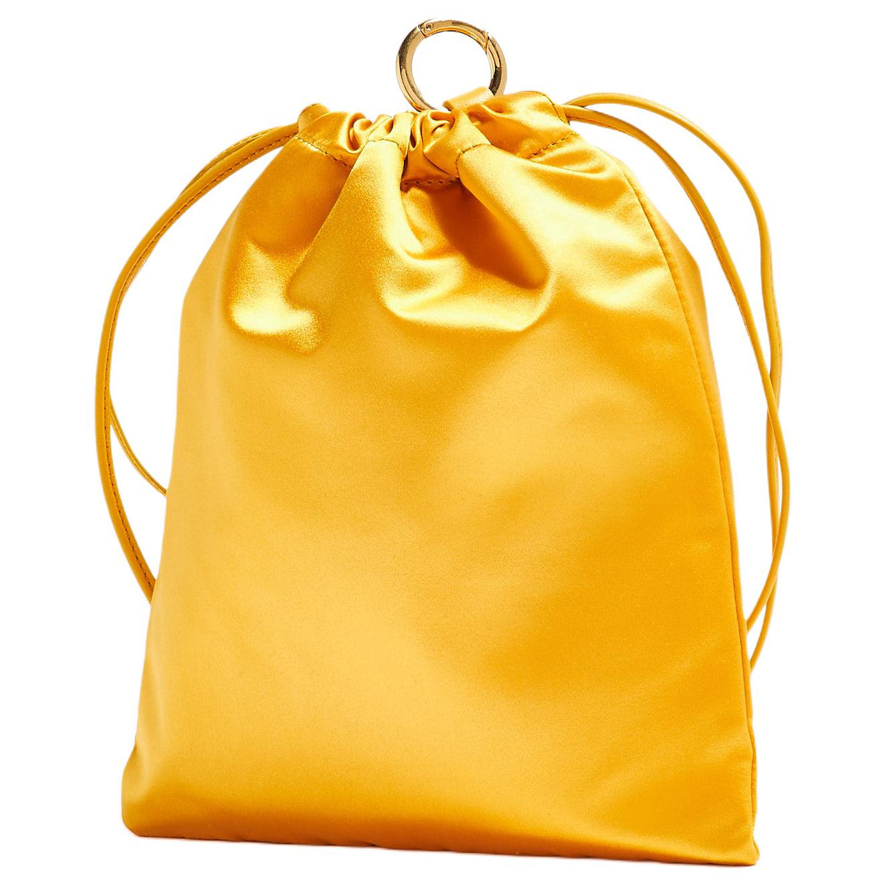 MIU MIU Satin Clutch Women's Yellow