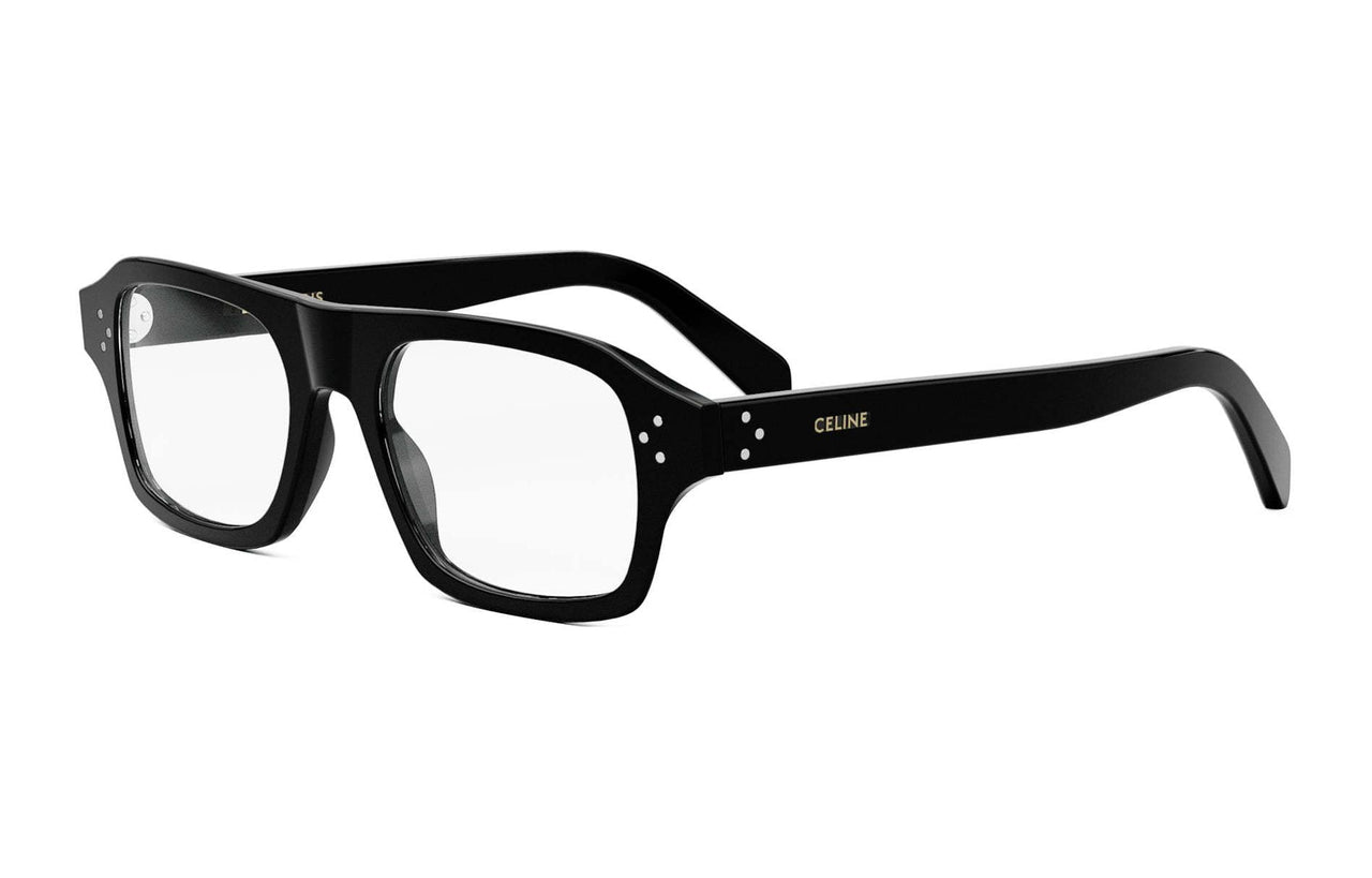 CELINE Acetate Rectangular Eyeglass Frames Men's Black
