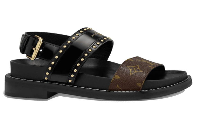 LOUIS VUITTON Shoes Sports Sandals 'Black Brown' Women's