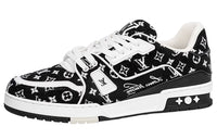 LOUIS VUITTON Trainer Black Monogram Textile