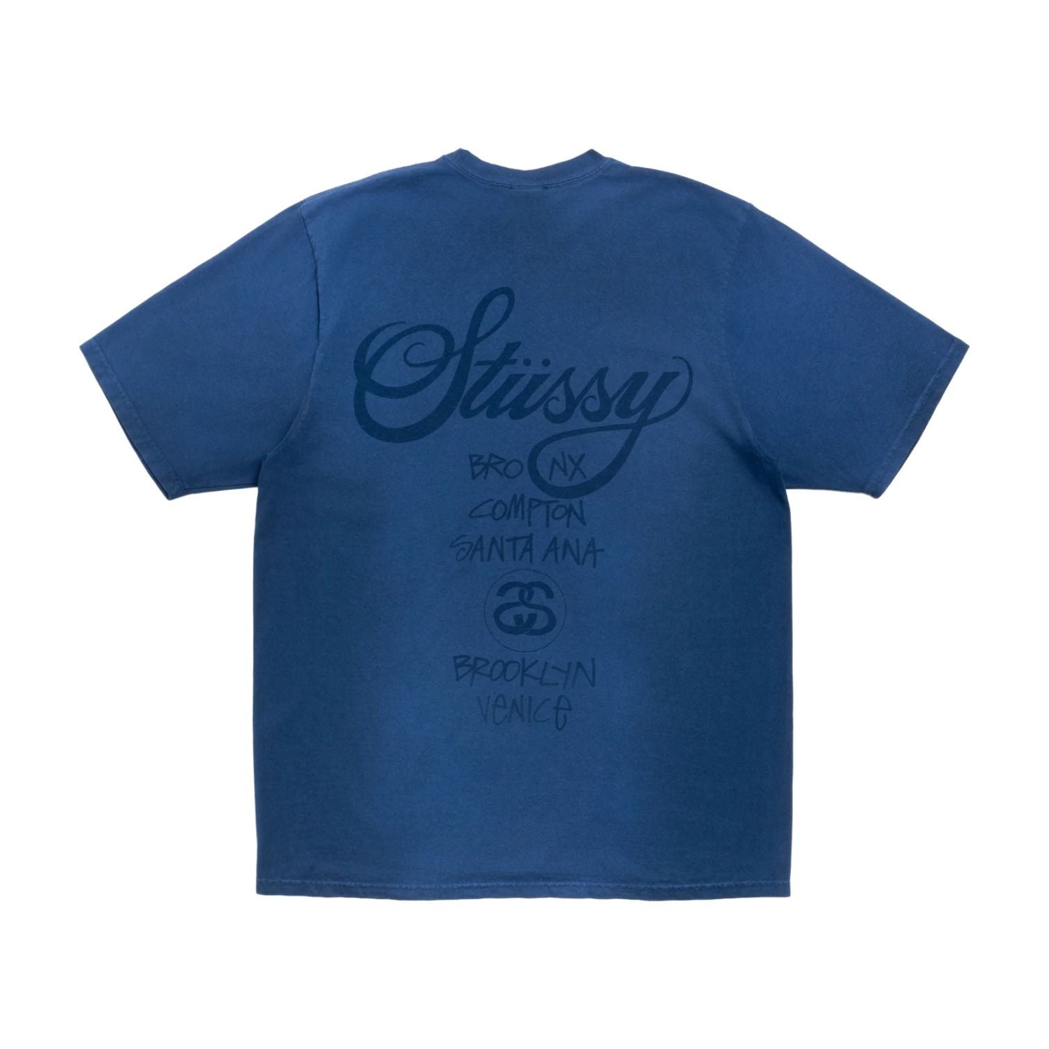 Stussy World Tour T-Shirt 'Sun Faded Navy' 3903962SF-SUN