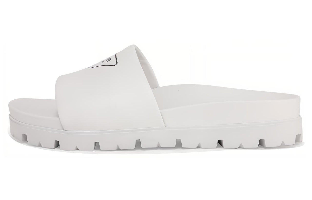 PRADA Slip Resistant Slide Slippers Men's White