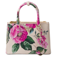 PRADA Saffiano Leather Shoulder Bag Crossbody Bag Handbag Women's Autumn Begonia Pink Red