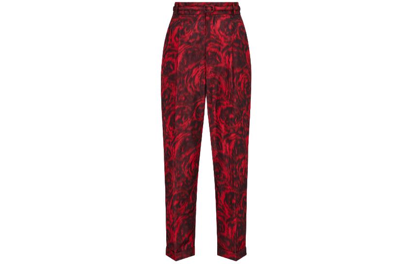DIOR All Over Patterned Belted Pants