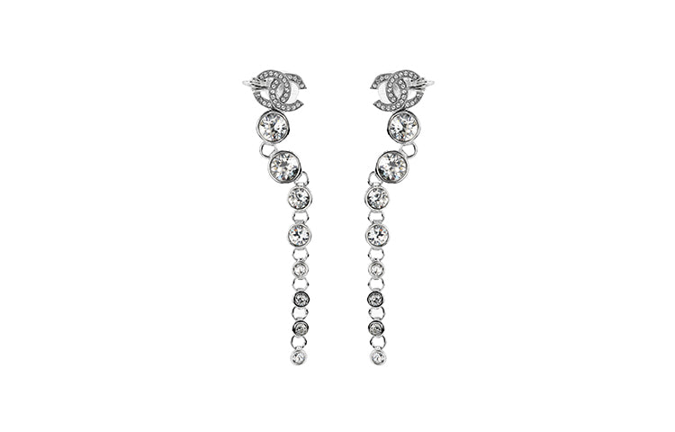 CHANEL Earrings Women's Silver