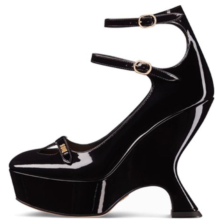 DIOR Aime Dior Irregular Heel High Heels 12.5cm Women's Black