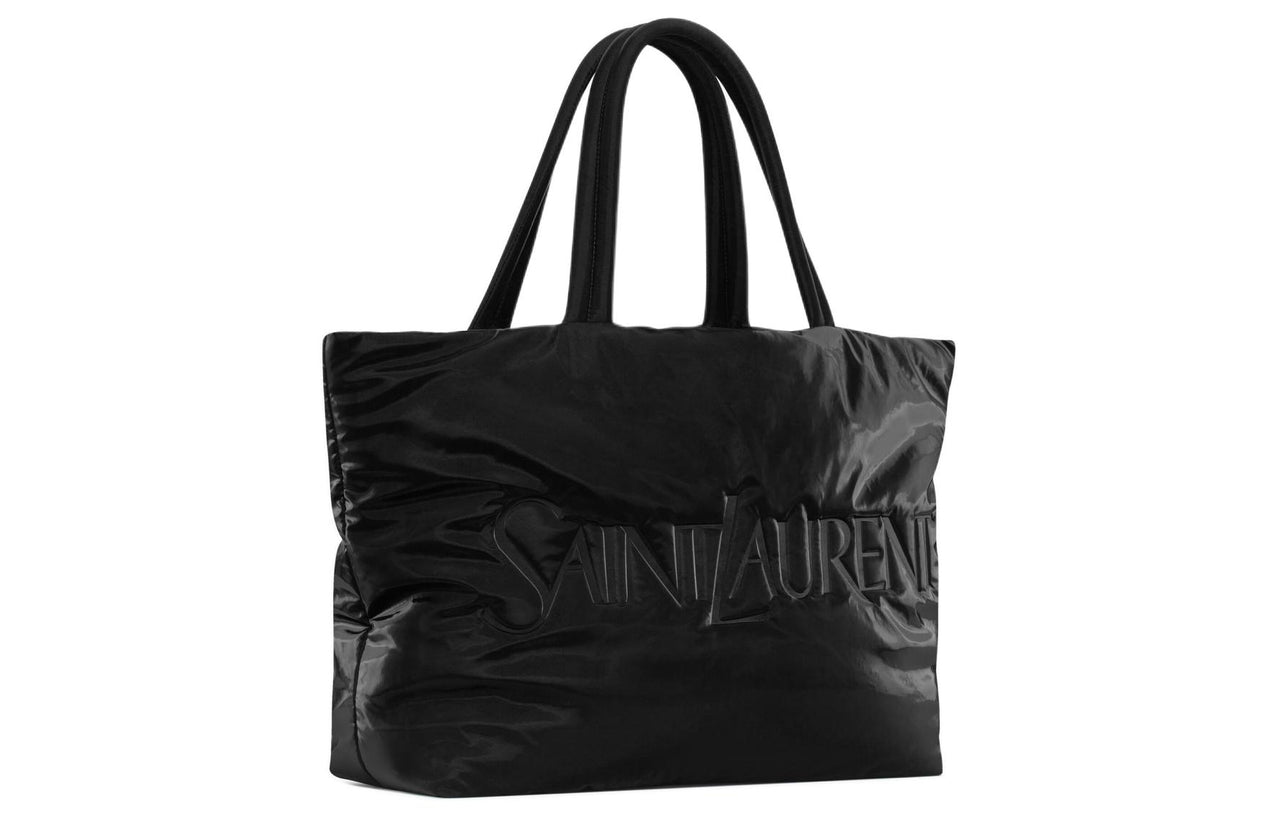 SAINT LAURENT SILKTECH Canvas Bag, Tote Bag, Shopping Bag, Shoulder Bag, Handbag Men's Black
