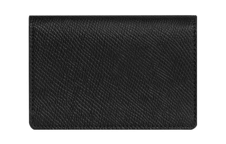 CELINE Grained Calfskin Business Card Holder Card Case Men's Black