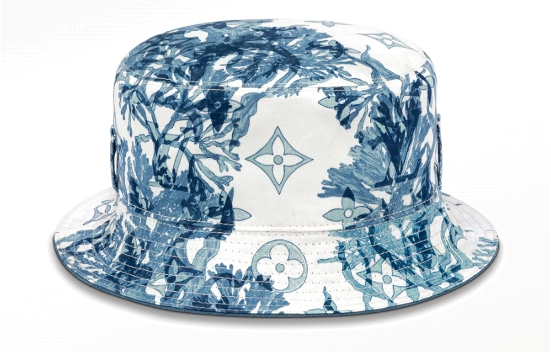 LOUIS VUITTON 100% Cotton Bucket Hats Unisex Blue White