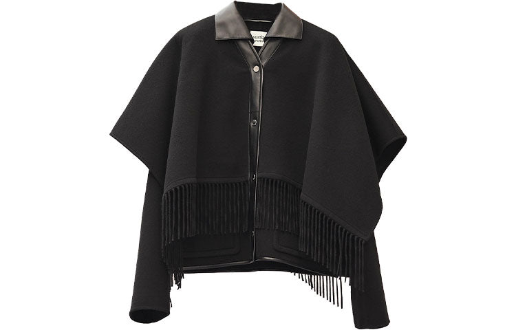 HERMES Velvet feel Coat Women's Black